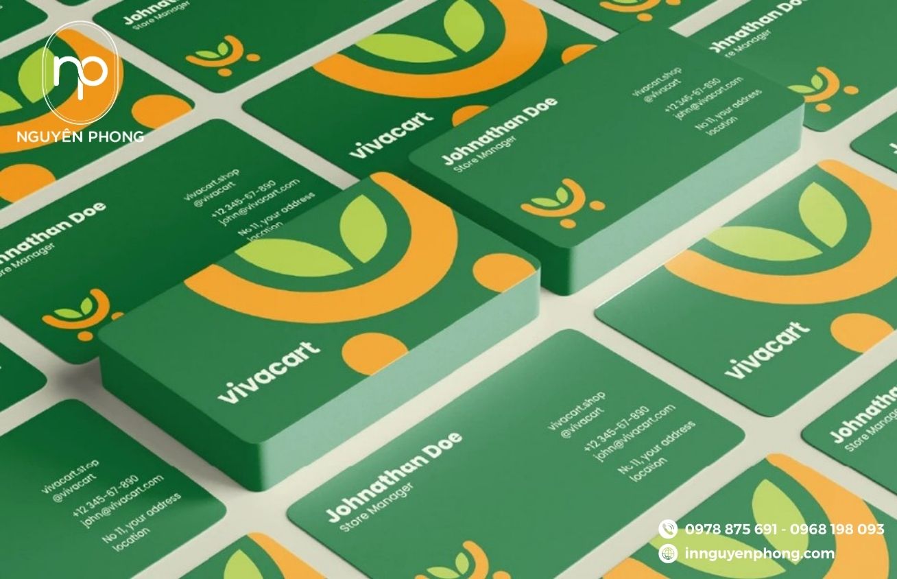 Mẫu thiết kế logo tạp hóa trên card visit